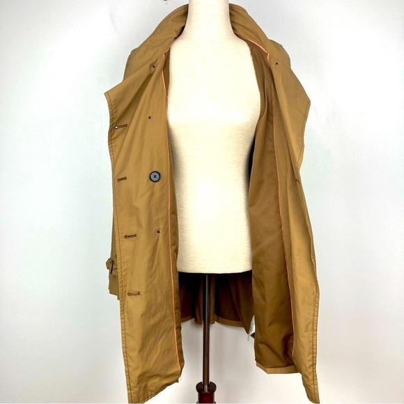 GAP Double Breasted Trench Coat/Raincoat Tan Khaki - Picture 12 of 14